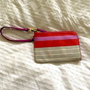 Fossil NWT striped wristlet